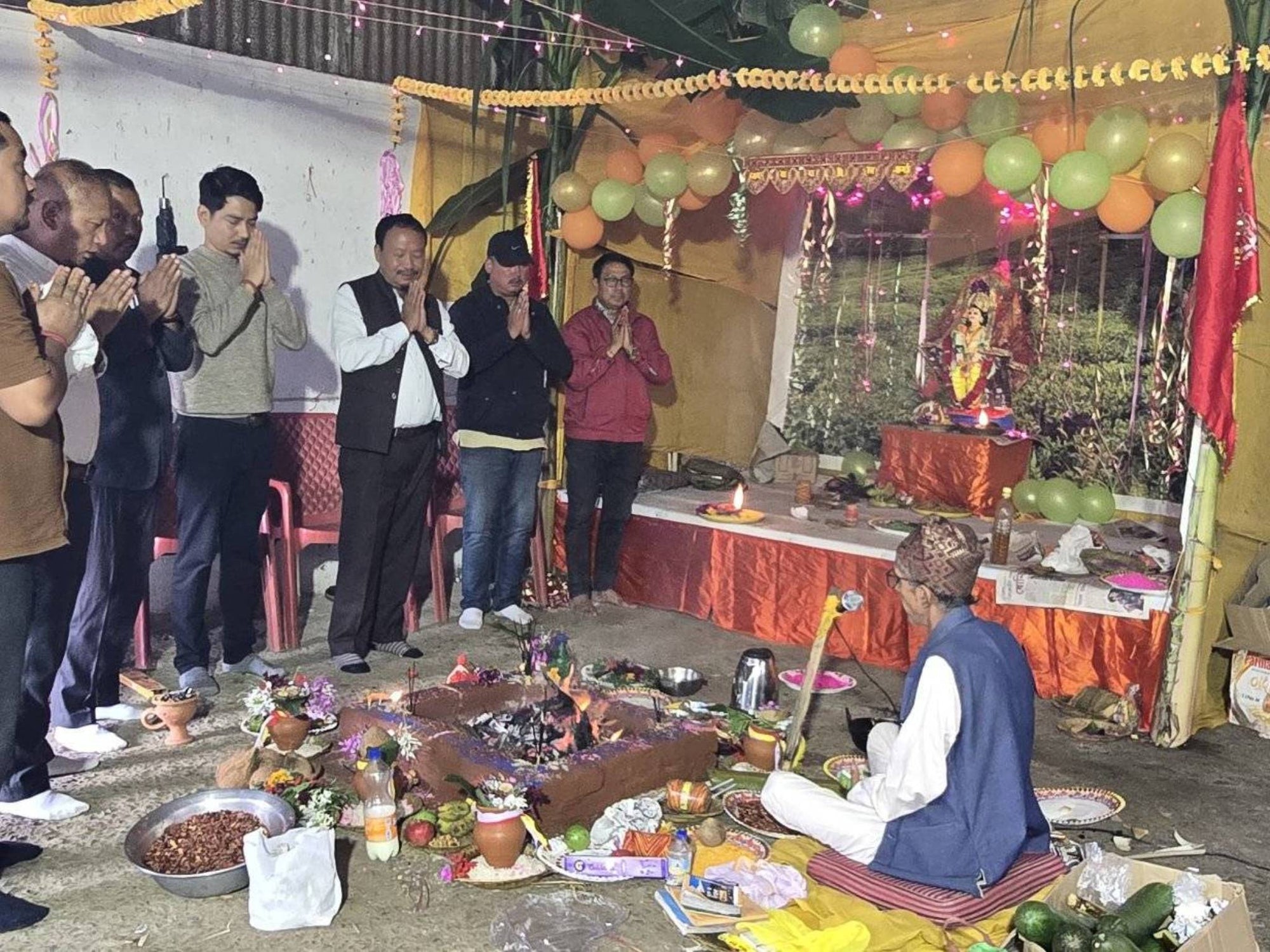 Puja ceremony was organized at Temi Tea Estate