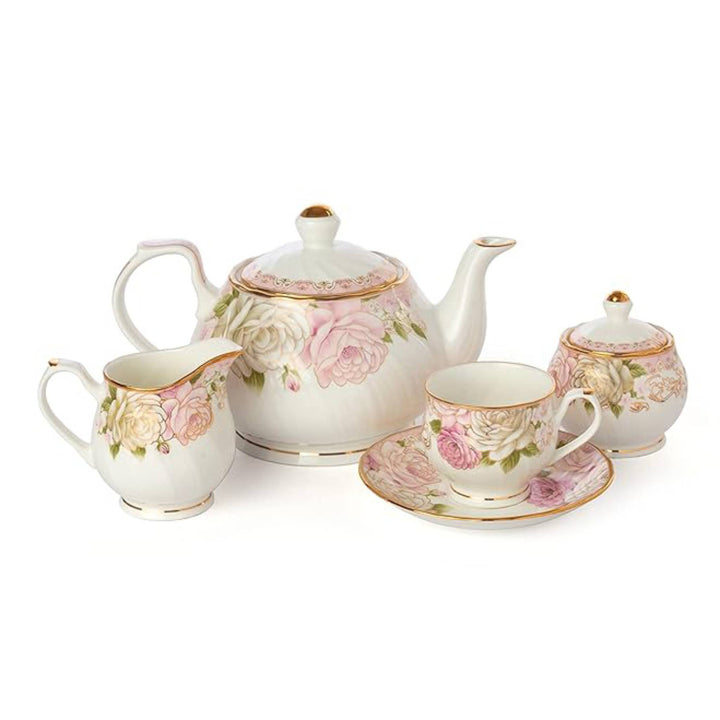 Gold Print Premium Fine Ceramic Tea Set